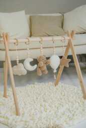 Boucle Baby Gym Sensory Toys, Bear, Moon, Star, Cloud - thumbnail 1