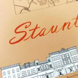 Staunton Streetscape + Map Drawing E Beverley Street Virginia City Plan - Art Print Wedding Realtor Graduation Moving Gift Local Decor - thumbnail 3