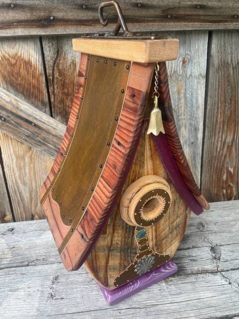 Gift Birdhouse, Outdoor Decor, Unique Birdhousebarnwood Art Birdhouse Reclaimed Wedding #2505 - image 1