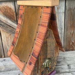 Gift Birdhouse, Outdoor Decor, Unique Birdhousebarnwood Art Birdhouse Reclaimed Wedding #2505 - thumbnail 3