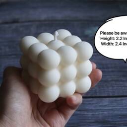 Bubble Candle By Brighter Sky-Natural Wax-Candle Decor-Gift For Her-Cute Candle-Candle Ideas-Wax Melts-Pillar - thumbnail 2
