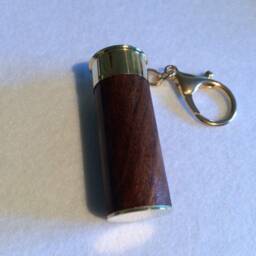 Purdey Solid Walnut Wood Keyring/Bag Charm Gift - thumbnail 4