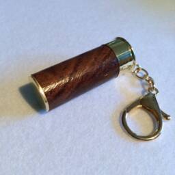 Purdey Solid Walnut Wood Keyring/Bag Charm Gift - thumbnail 2