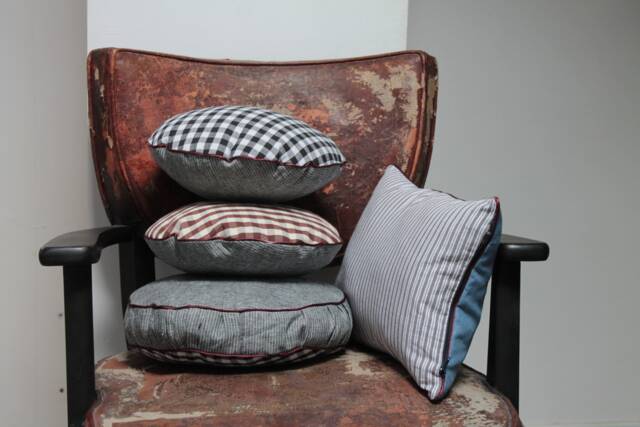 Round Black & White Gingham Cushion For Children's Room, Cous212108 - image 1