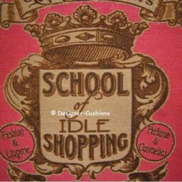 Sale The School Of Idle Shopping Pink Woven Tapestry Cushion Cover Sham - thumbnail 2