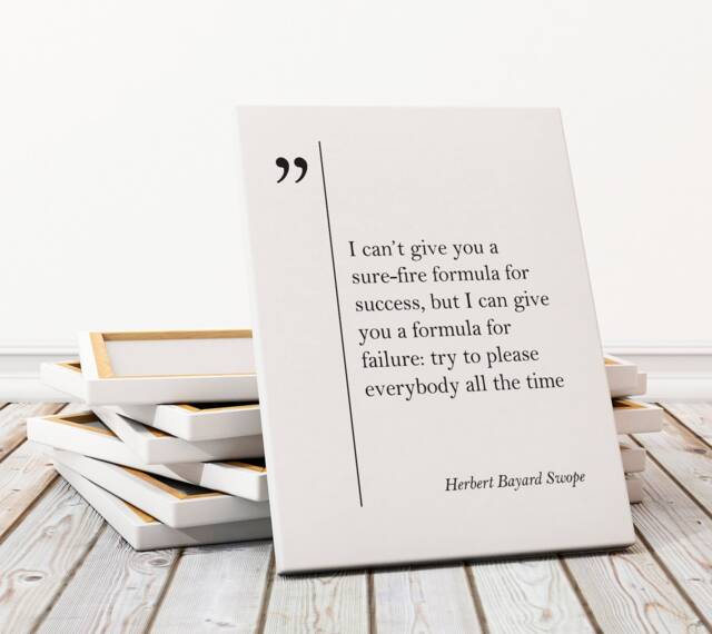 Herbert Bayard Swope Quote Canvas Print Businessman Gift Graduation Poster Motivational Wall Art Business Quotes - image 1