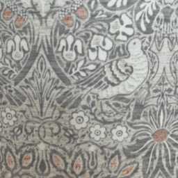 William Morris Strawberry Thief Lampshade Silver Grey Cotton Drum - Uk/Eu/Us Fittings - thumbnail 4