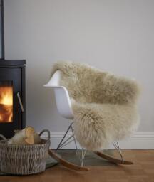 Oyster Sheepskin Rug, Luxurious New Zealand Throw, Chair Cover - thumbnail 1