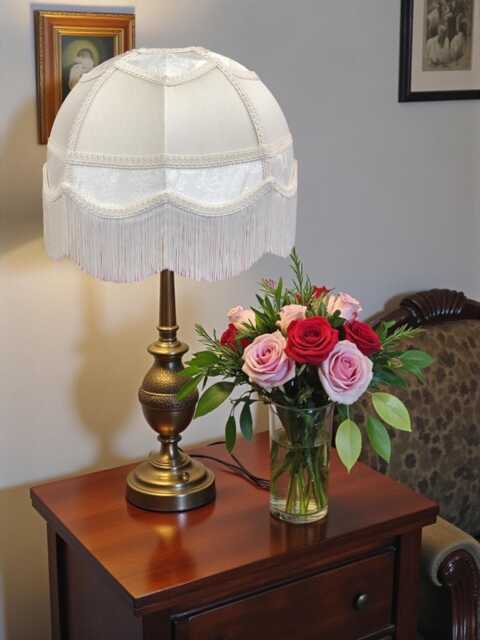 Handmade Ivory Cream Paisley Fabric Table Lampshade Floor Standard Lamp Shades Ceiling Light Pendants Chandeliers - image 1