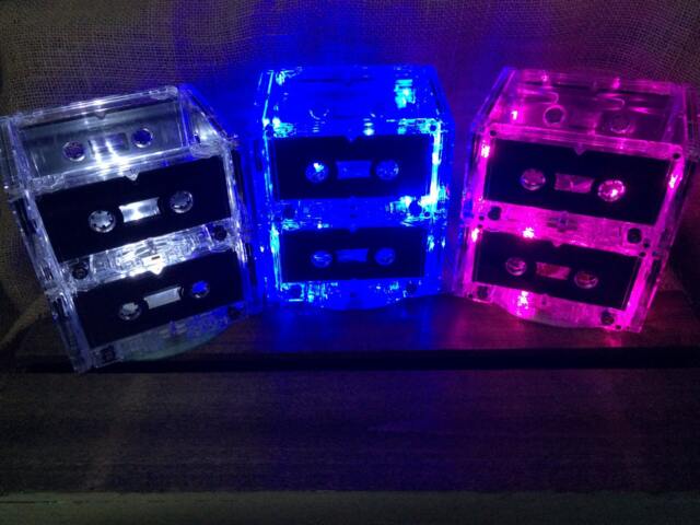 Lot Of 10 Cassette Tape Centerpiece, Cassette Mixtape Lamp Or Nightlight. 80's/90's Themed Event. 80's Centerpiece - image 1