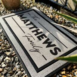 Personalized Family Doormat - All Weather Customized Door Mat Wedding Gift Custom Welcome Name Rug - thumbnail 2