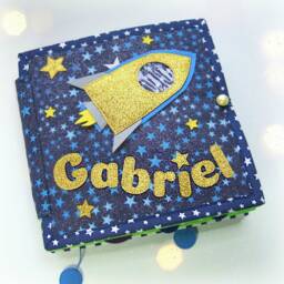 Personalised Quiet Book - Fabric Busy Book, Educational Toddler Toy, Waldorf Sensory Learning Toy, Developmental Activity, Baby Gift - thumbnail 1