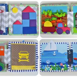 Personalised Quiet Book - Fabric Busy Book, Educational Toddler Toy, Waldorf Sensory Learning Toy, Developmental Activity, Baby Gift - thumbnail 2
