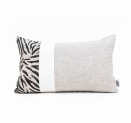 Zebra Pillow Covers 12x20 Cushion Cover, Linen Case Lumbar Covers, Color Block Cover Geometric, Animal Print Cushions - thumbnail 1