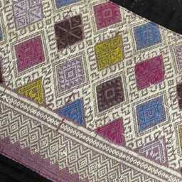 Vintage Hmong Hemp Pillow Handwoven Tribal Textile, Navy Batik - thumbnail 3