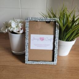 Monochrome Dice Clay Slices Photo Frame 4 X 6 Inches - thumbnail 1