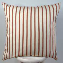 stripe - Terracotta - Red Pattern Outdoor Garden Handmade Cushion Covers - thumbnail 3