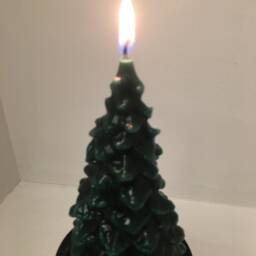 6 1/2 Inch All Beeswax Christmas Tree Candle 100% Beeswax - thumbnail 3