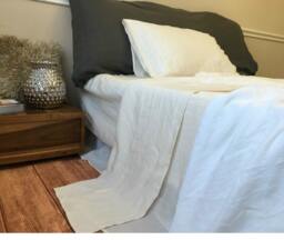 Linen Bed Sheets in Cream Linen, Bedding, Linen Luxury Bedding Set