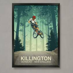 Killington Mountain Bike Trail Art Print Vermont, New England - thumbnail 1