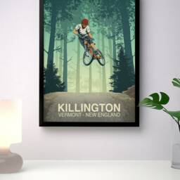 Killington Mountain Bike Trail Art Print Vermont, New England - thumbnail 3