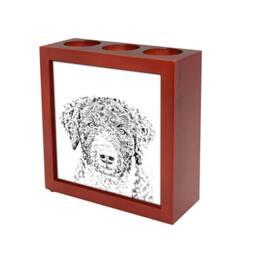 Spanish Water Dog - Wooden Stand For Candles/Pens With The Image Of A Dog New Collection