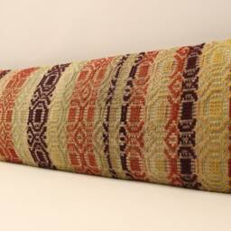 Extralong King Size Pillow Textile Cover, 12x47 - 30x120 cm Unique Lumbar Flaming Cover Bedding Pillow Kilim Oblong, 4Oyf-168 - thumbnail 3