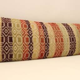 Extralong King Size Pillow Textile Cover, 12x47 - 30x120 cm Unique Lumbar Flaming Cover Bedding Pillow Kilim Oblong, 4Oyf-168 - thumbnail 2