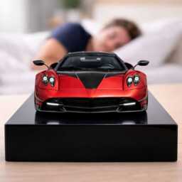 Pagani Huayra Alarm Clock - Realistic Engine Sound, Working Headlights, Steam Effect, Handmade - thumbnail 3