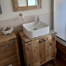 Salisbury -Handmade Reclaimed Timber Bathroom Vanity Unit - Rustic Wooden Cabinet With Sink, Custom Sizes - thumbnail 2