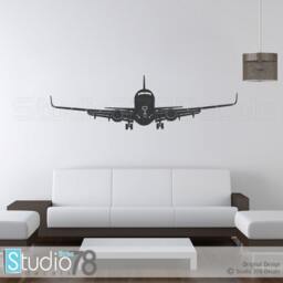 Boeing 737 Airplane Wall Decal - Aviation Nursery Decor - thumbnail 2