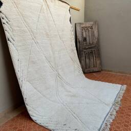 Hand Knotted Beni Ourain Rug Berber Wool Moroccan Area Rug - thumbnail 2