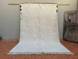 Hand Knotted Beni Ourain Rug Berber Wool Moroccan Area Rug - thumbnail 1