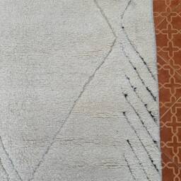 Hand Knotted Beni Ourain Rug Berber Wool Moroccan Area Rug - thumbnail 4