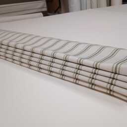 Jalal Jacquard Olive/Sage Green Stripe Roman Blind Sample. Composition Recycled Polyester - thumbnail 4