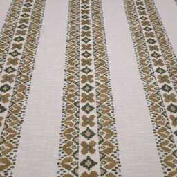 Jalal Jacquard Olive/Sage Green Stripe Roman Blind Sample. Composition Recycled Polyester - thumbnail 3