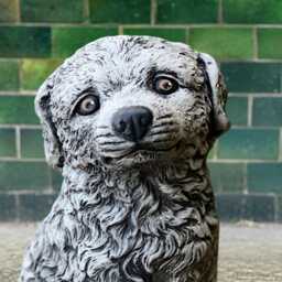 Concrete Cute Puppy Statue Cement Dog Sculpture Outdoor Memorial Pet Figurine Stone Lawn Ornament Handmade Garden Decor Dog Art Gift - thumbnail 2