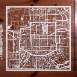 xi'an/Taiyuan Paper Cut Map, 12??12 In. Art Ideal Gifts - thumbnail 1