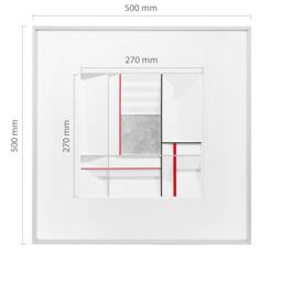 Ps - Square, Minimalist Sculpture, Wall Sculpture Set, Customized Wall Art, Abstract Silver Art - thumbnail 2