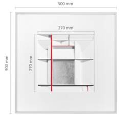 Ps - Square, Minimalist Sculpture, Wall Sculpture Set, Customized Wall Art, Abstract Silver Art - thumbnail 3