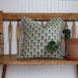 Farmhouse Throw Pillow Decor 18x18 Cover 20x20 Floral Coastal Decorative - thumbnail 4