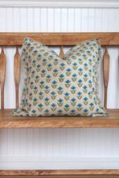 Farmhouse Throw Pillow Decor 18x18 Cover 20x20 Floral Coastal Decorative - thumbnail 1