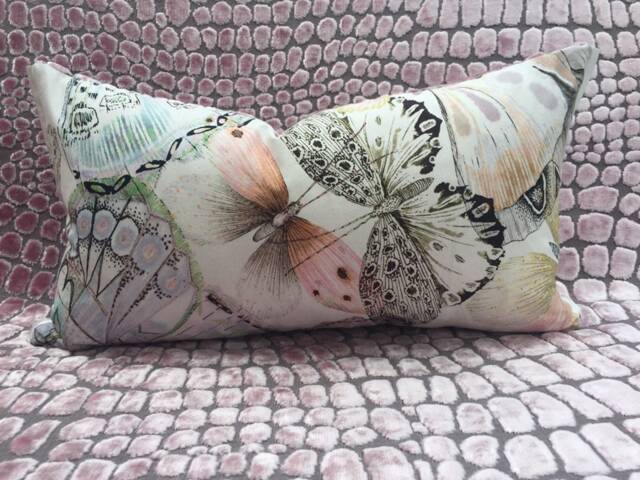 Decorative Lumber Cover in Papilon Shell Reverse Nabucco Rose, Designers Guild - image 1
