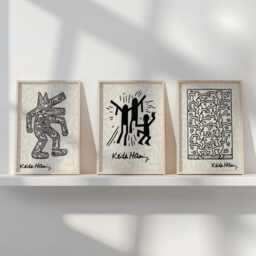 Keith Haring Art Prints Set Of 3 Modern Home Decor - thumbnail 3