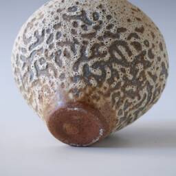 Handmade Ceramic Vessel, Volcanic Lace Glaze, Unique Vase, Home Decor, White Ceramics, One Of A Kind Piece - thumbnail 4