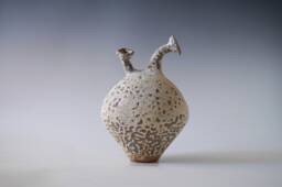 Handmade Ceramic Vessel, Volcanic Lace Glaze, Unique Vase, Home Decor, White Ceramics, One Of A Kind Piece