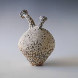 Handmade Ceramic Vessel, Volcanic Lace Glaze, Unique Vase, Home Decor, White Ceramics, One Of A Kind Piece - thumbnail 3
