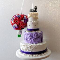 Wedding Bouquet Mini Replica Custom Ornament - Gift First Anniversary Newlyweds Clay Shop - thumbnail 4