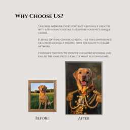 Custom Pet Portrait, Cat Dog Lover Gift, Funny Painting, Wall Decor, Personalized - thumbnail 2