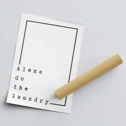 Alexa, Do The Laundry - Line Poster Trendy Art, Unique Home Decor, Cool Room Print, Funny Quote Poster, Utility Art - thumbnail 3